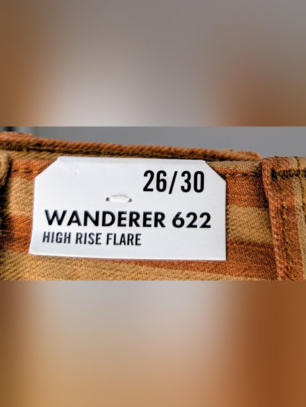 Wrangler Wanderer 622 High Rise Flare Orange Stripe Festival Jeans NWT - Picture 8 of 11